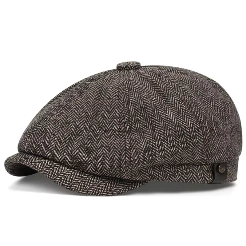Chapeau décontracté pour homme style Peaky Blinders, Béret rétro printemps-automne, Chapeaux décontractés unisexes, Casquette octogonale sauvage, Chapeau de newsboy anglais pour fille
