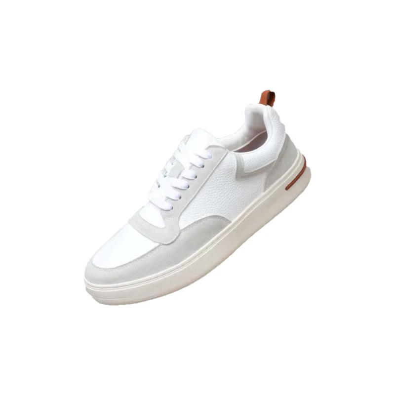 Baskets basses tendance pour hommes en cuir respirant