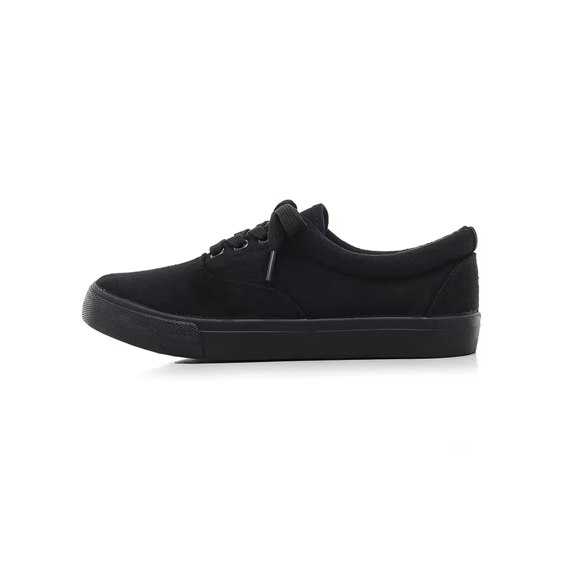 Baskets basses polyvalentes en toile noire pour femmes