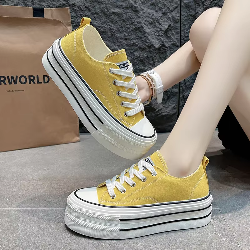 Chaussures en toile à fond épais pour femmes