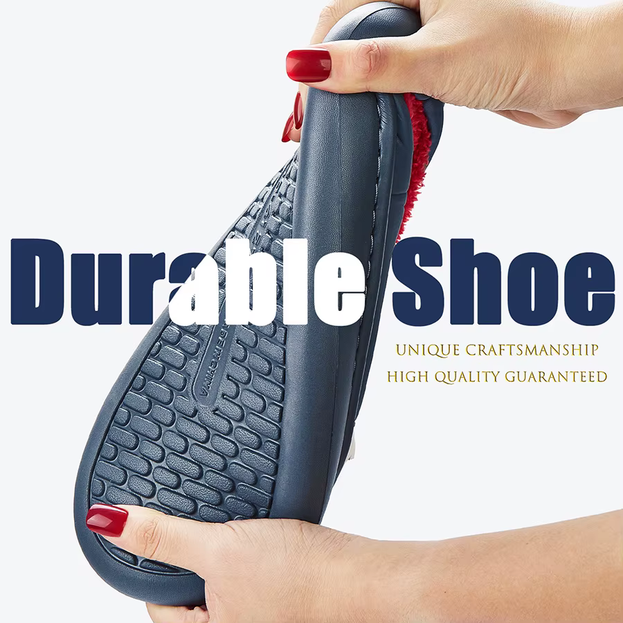 Pmoiste mignon pantoufles pour hommes broder coussin plate-forme maison chaussures Durable confortable chaud salon Slip-on hiver intérieur