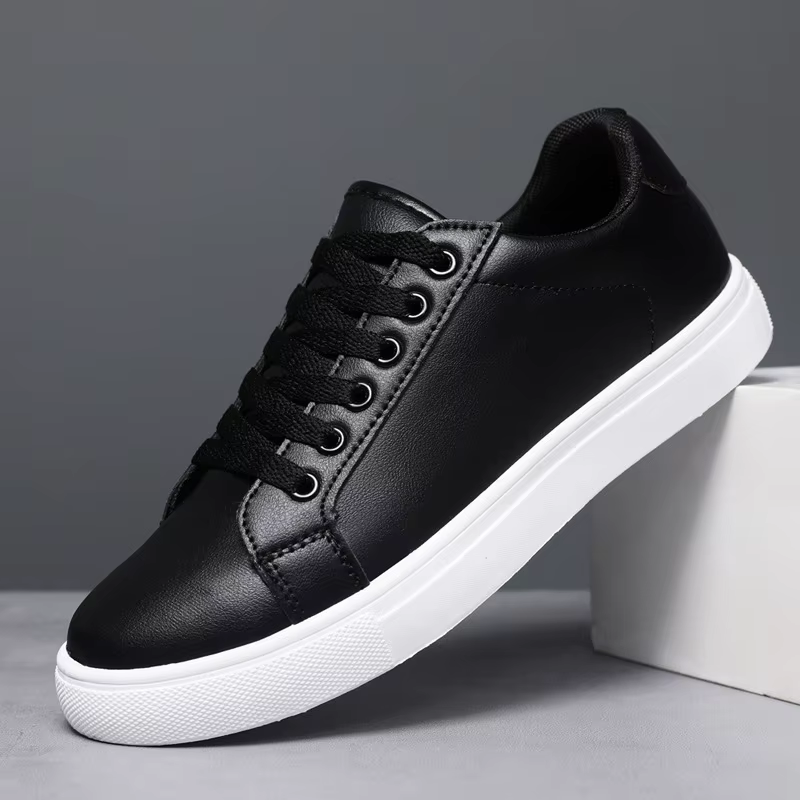 Baskets Homme 2026 en Cuir – Chaussures Décontractées Plates pour Hommes