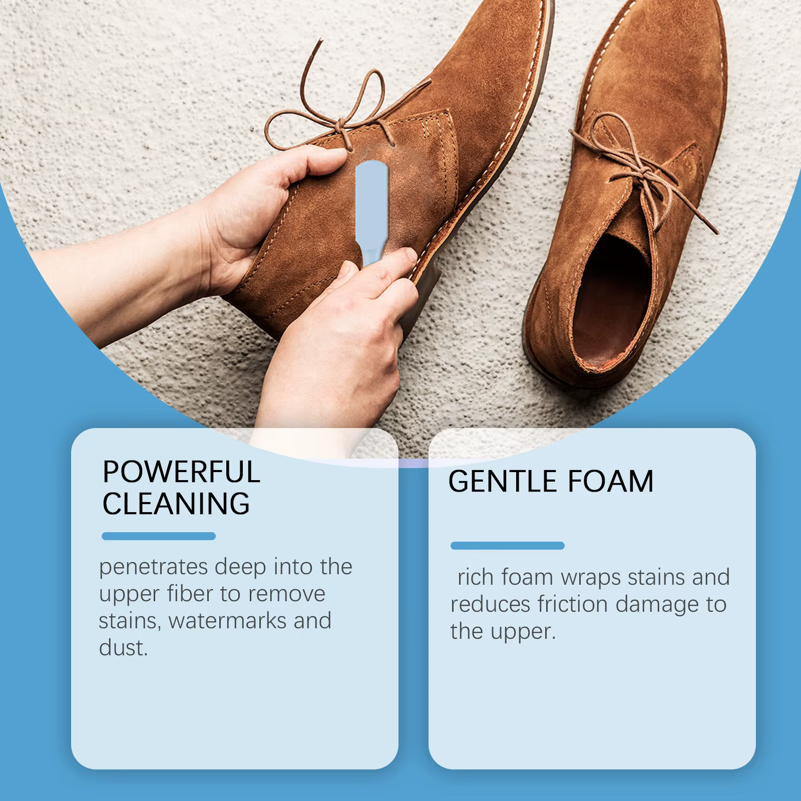 Kit de Nettoyage Multifonctionnel Bestseller pour Daim et Nubuck – Éliminateur de Taches et de Saleté Sans Eau