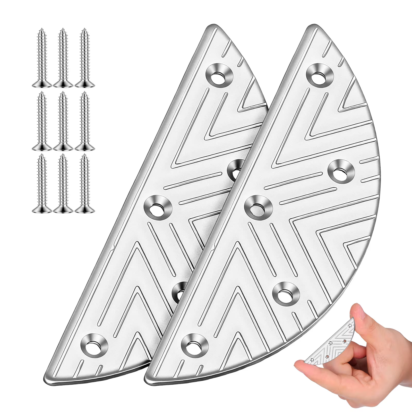 1 paire de plaques de talon en métal