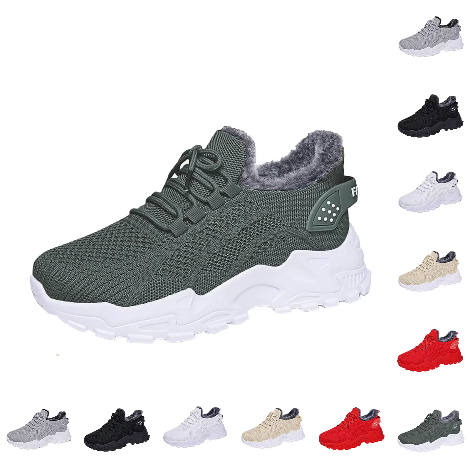 Baskets femmes hiver chaussures de sport chaudes semelles antidérapantes adaptées à la temps froid
