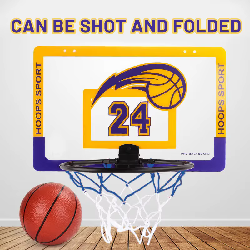 Jeux d'intérieur de sécurité et de divertissement pour enfants, ensemble de basket-ball de sport à domicile pour enfants, support mural, cadre de basket-ball non perforé