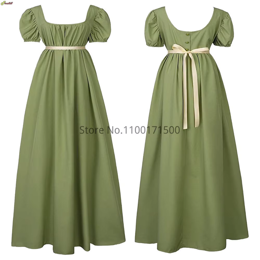 Robe de Bridgerton pour Cosplay pour Femme, Costume de Soirée, brev, Halloween, Vintage, Bal Victorien