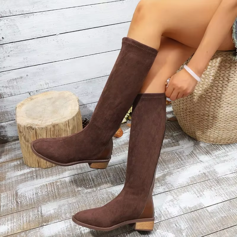Bottes longues au genou pour femmes