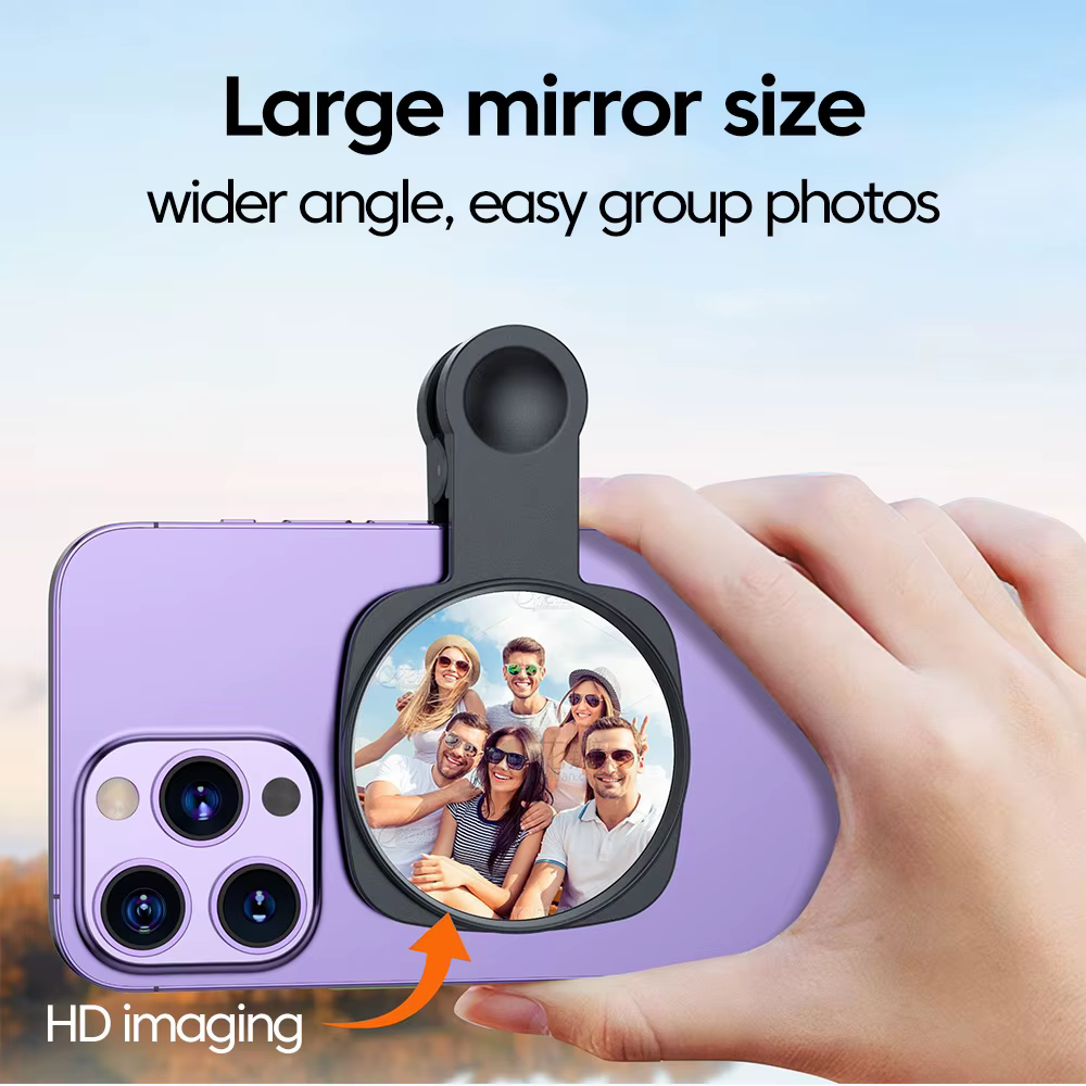 Kit de clips pour miroir Selfie, objectif de caméra pour Smartphone, pour IPhone, Samsung, Streaming en direct, Photo, vidéo, accessoires Vlog