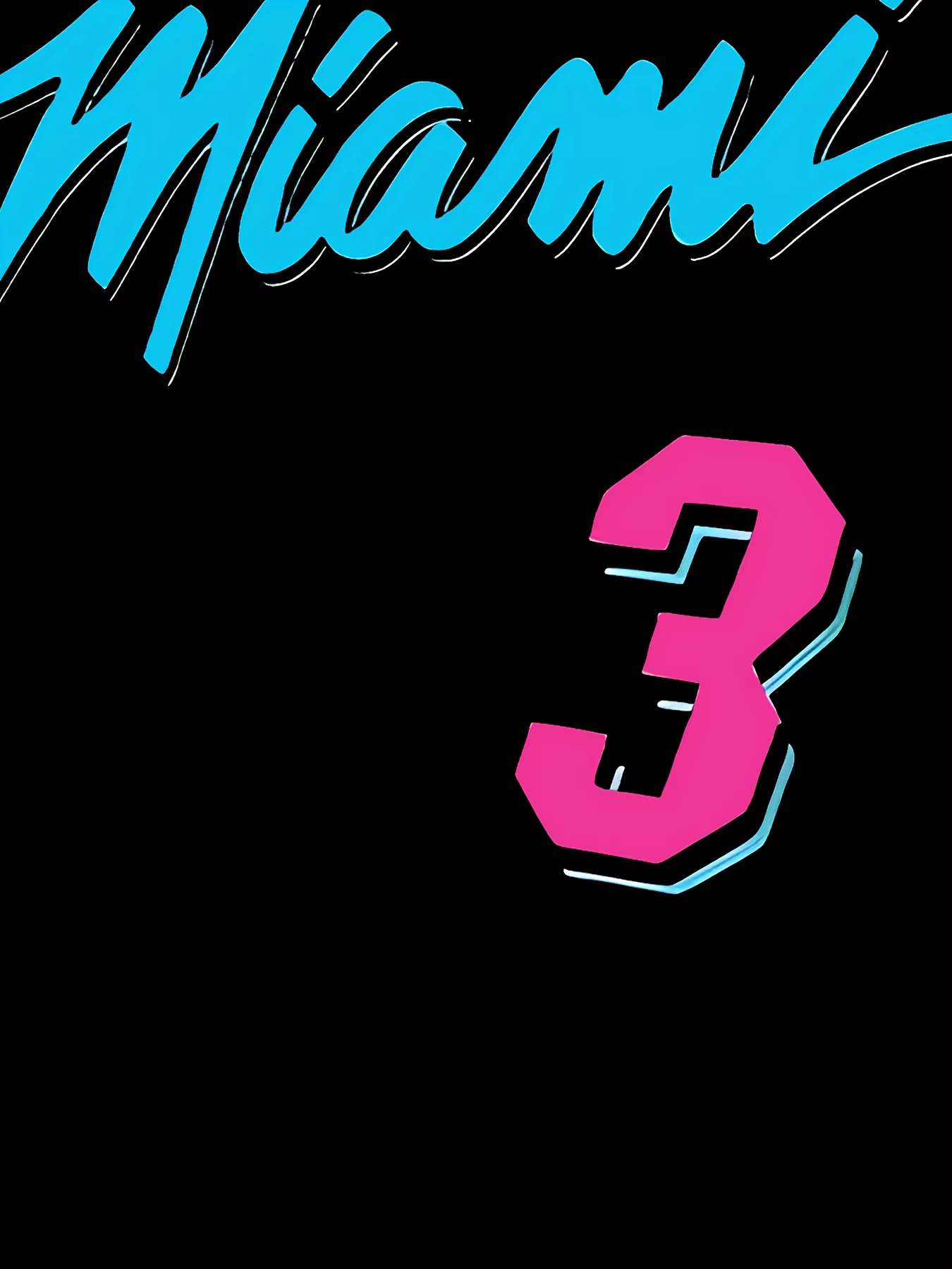 Nouvel ensemble décontracté pour homme : T-shirt à manches courtes imprimé MIAMI NO.3 et short – Maillot de basketball et survêtement 2 pièces pour adulte