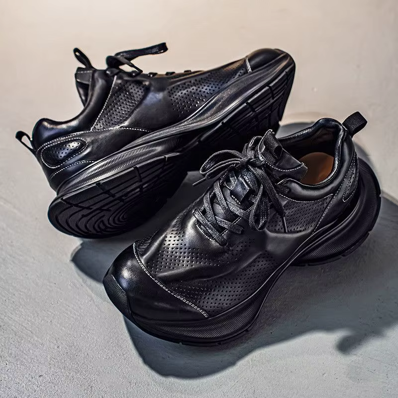 Chaussures en cuir décontractées pour hommes de style britannique