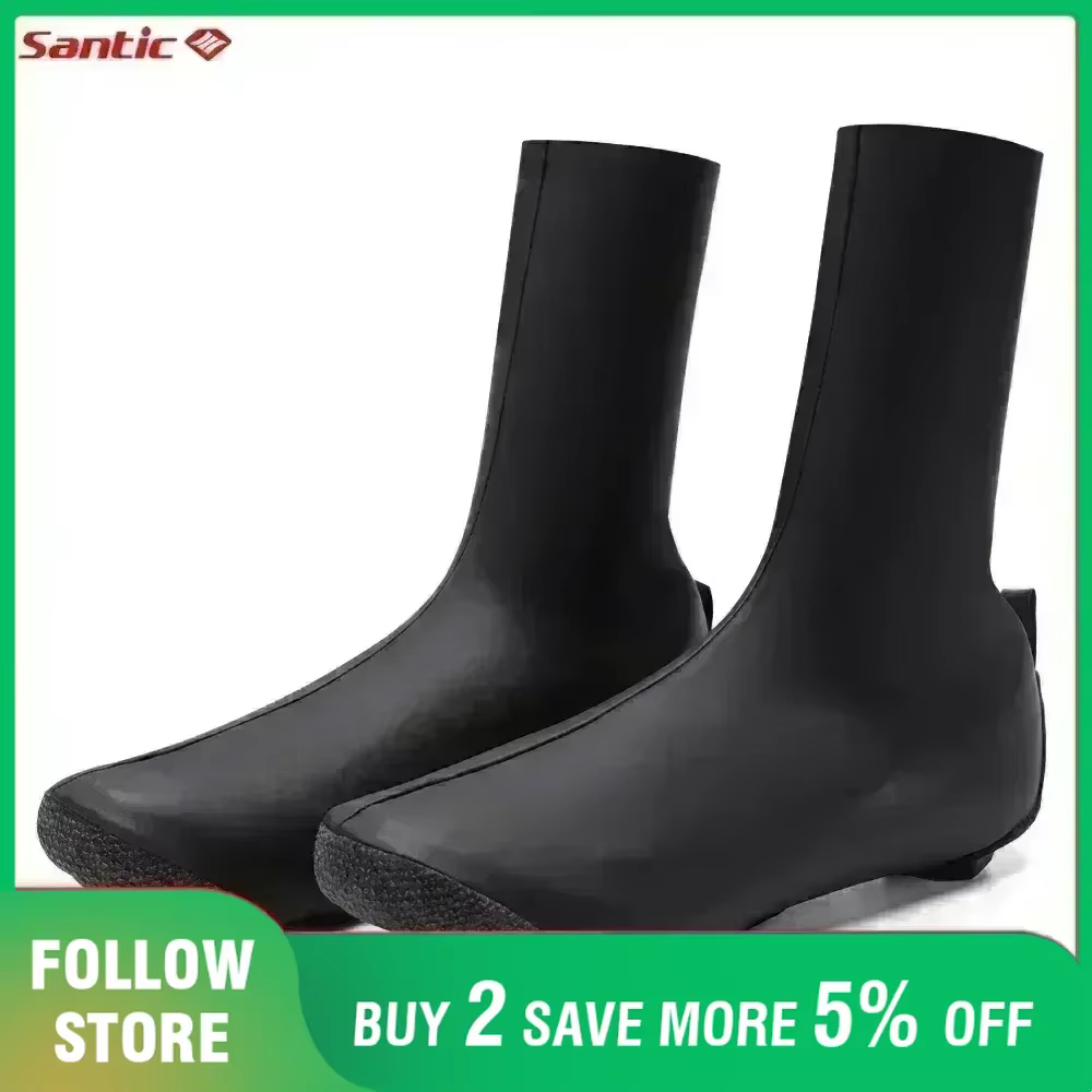Santic-Couvre-chaussures de cyclisme imperméables et résistants à l'usure