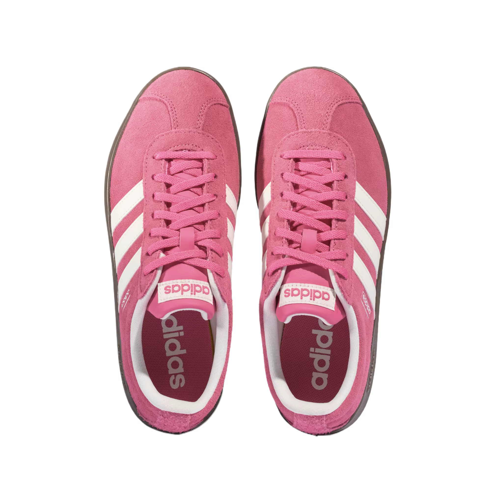 Adidas VL Court Unisex T-Toe Retro Trainers Rose Blanc