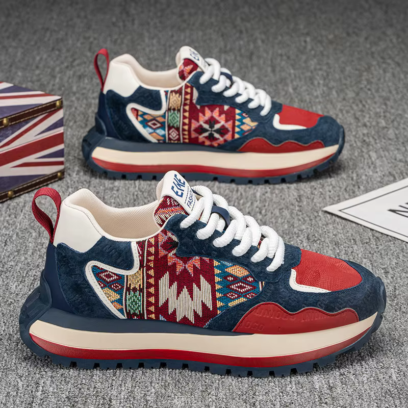 Hommes à la mode Sneaker confortable à semelles épaisses chaussures décontractées
