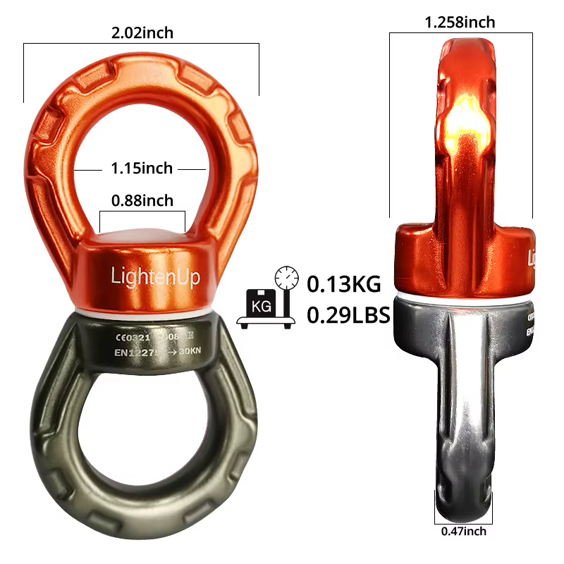30KN accessoires de Yoga anneau universel anneau de cardan connecteur rotatif hamac rotatif balançoire Spinner corde connecteur pivotant