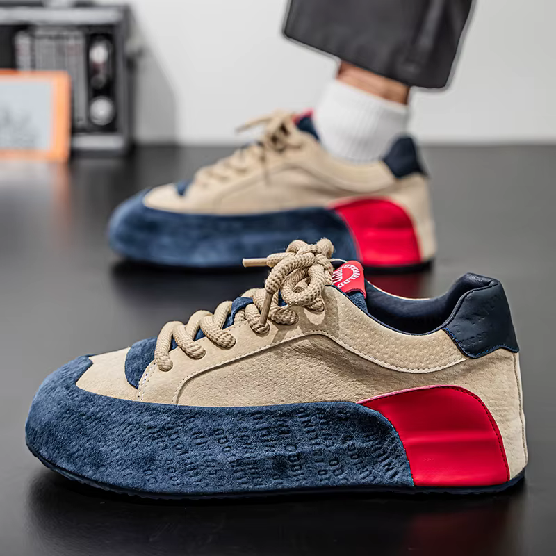 Chaussures de sport décontractées à semelles épaisses pour hommes