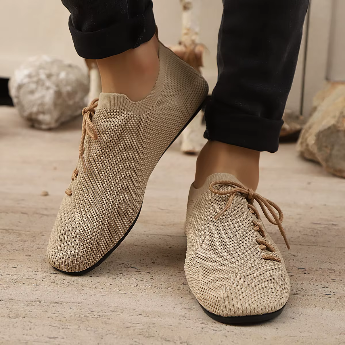 Mocassins en maille respirante à fond fin pour hommes