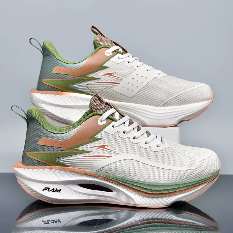 Marathon hommes chaussures de course de sport planche de carbone coussin d'air respirant léger femmes confortable athlétique antidérapant baskets