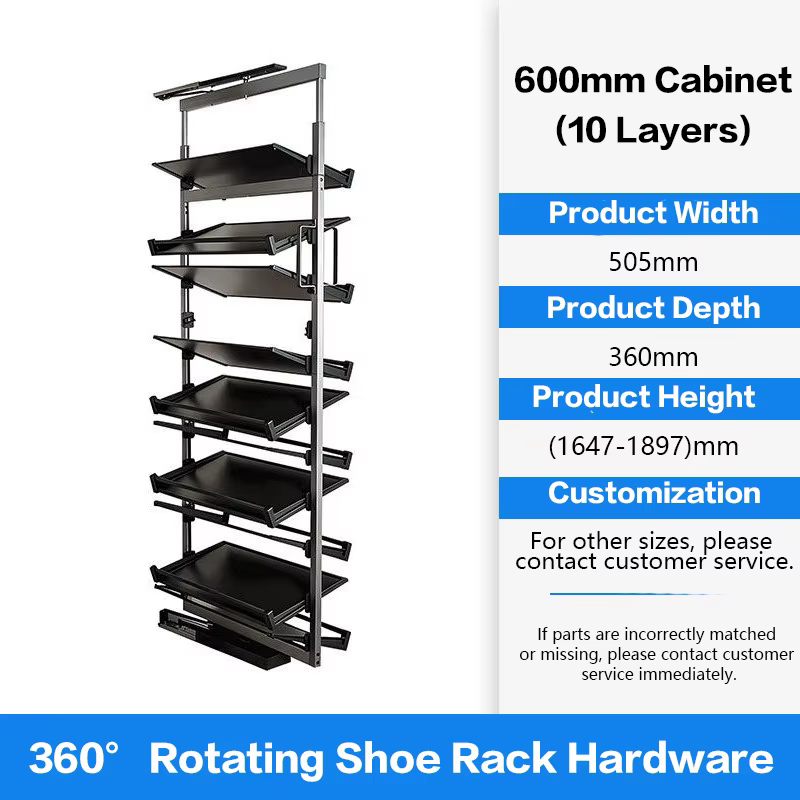 Porte-chaussures rotatif en acier inoxydable