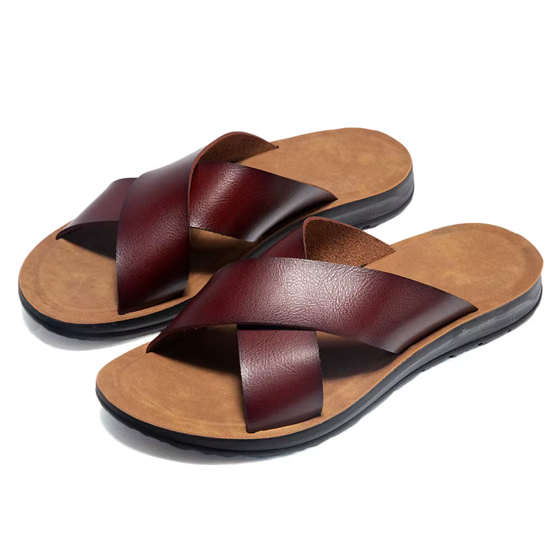 Chaussons en cuir PU italien pour hommes