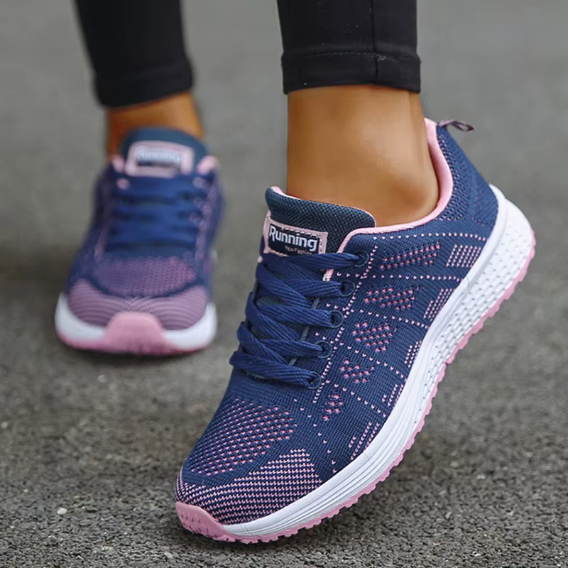 Baskets femme 2024 nouvelle mode respirant couleur unie marche
