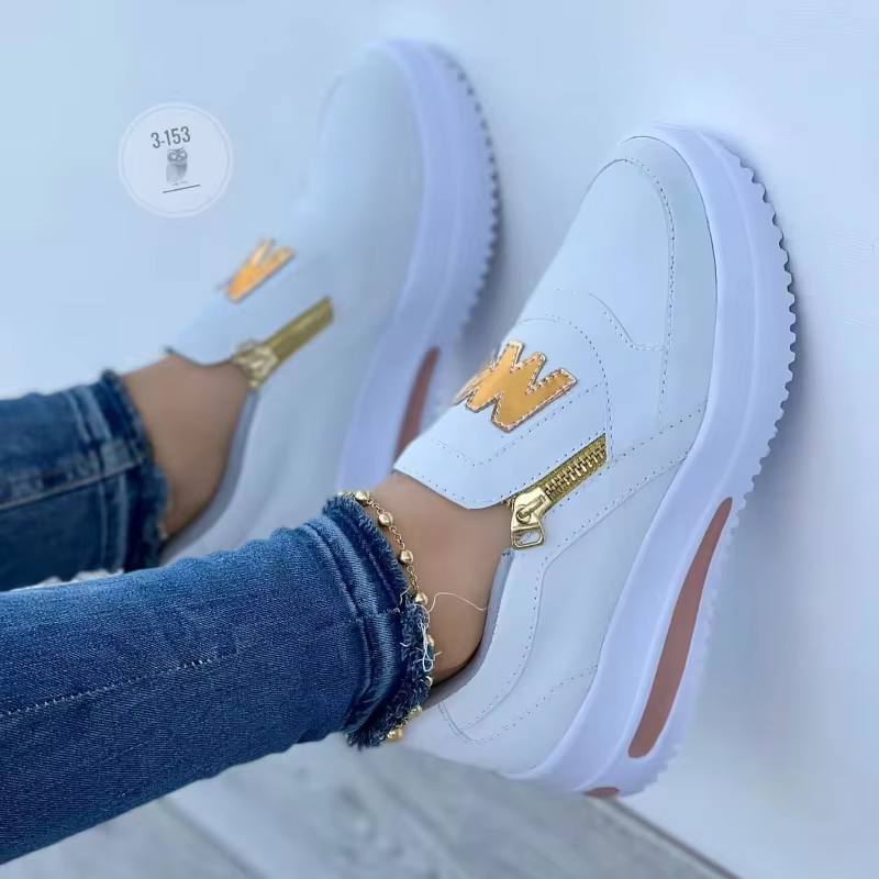 Baskets à plateforme en maille pour femmes