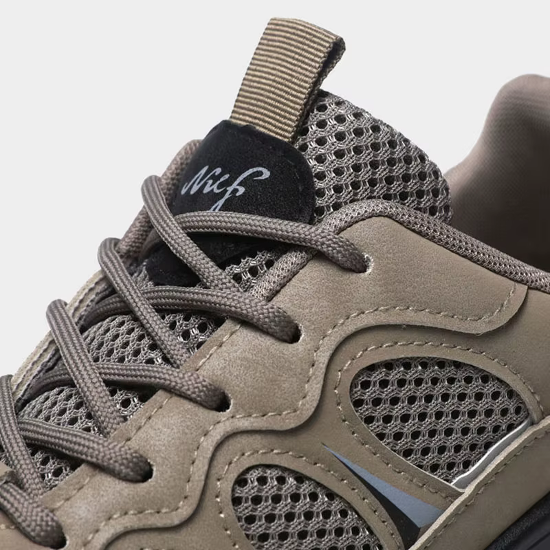 Oulylan nouveaux hommes à semelles souples respirant maille chaussures de sport chantier de Construction confortable