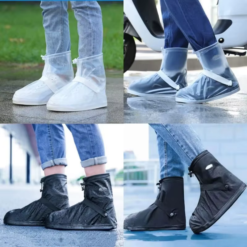 Couvre-chaussures imperméables réutilisables antidérapants pour cyclisme et randonnée