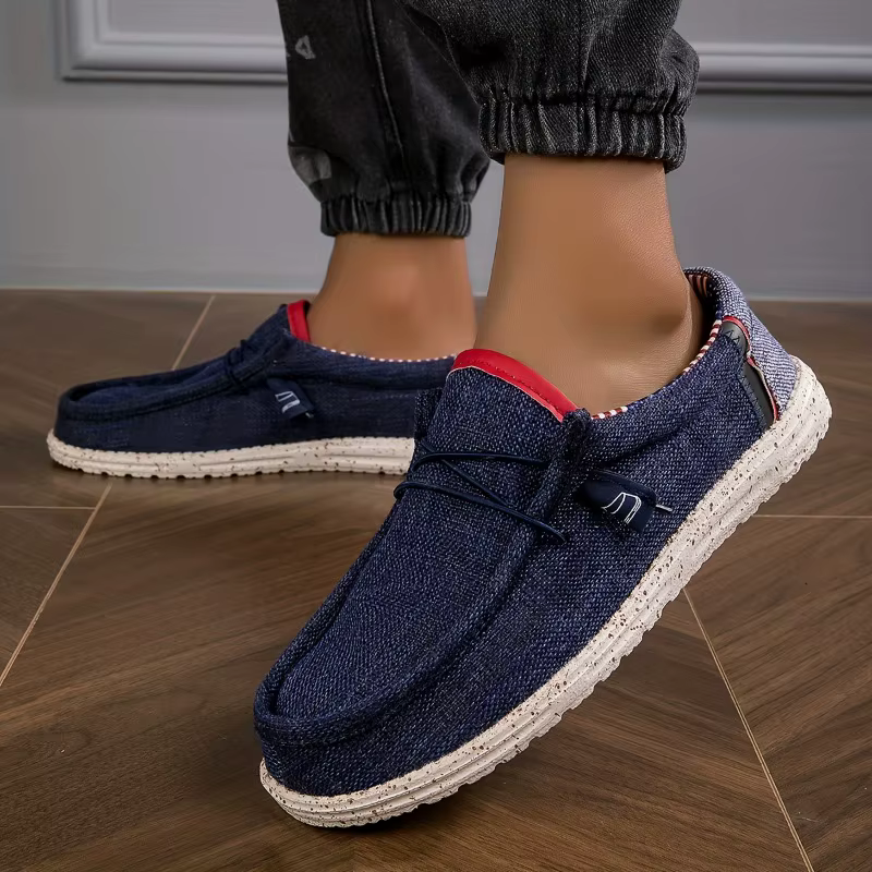 Chaussures pour hommes mocassins en toile