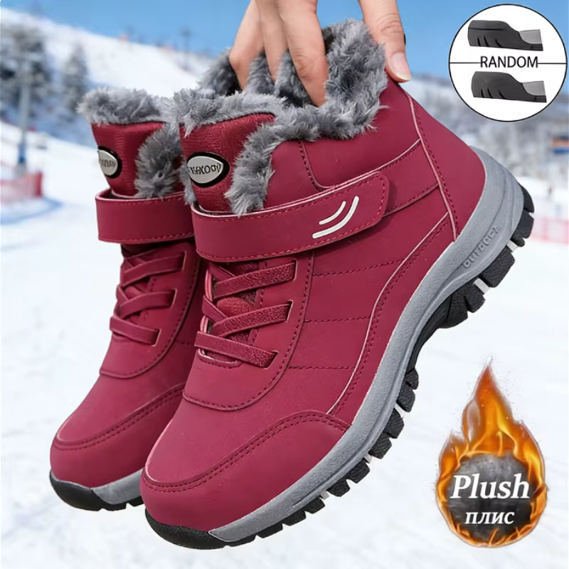 Bottes de neige pour hommes chaussures d'hiver décontractées plate-forme antidérapante bottines en fourrure chaude en