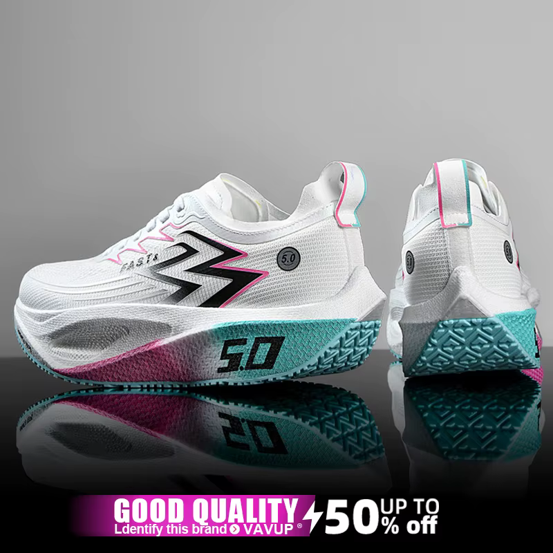 Marathon hommes chaussures de course planche de carbone spécialité sport respirant léger femmes athlétique antidérapant élasticité baskets