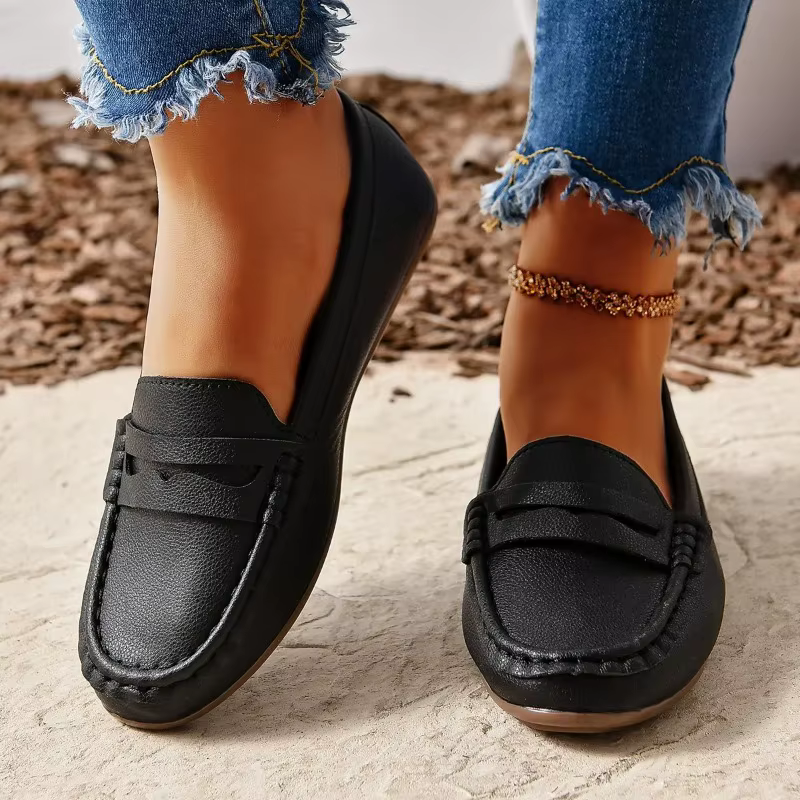 2025 nouvelles femmes chaussures plates en cuir mocassins baskets femme