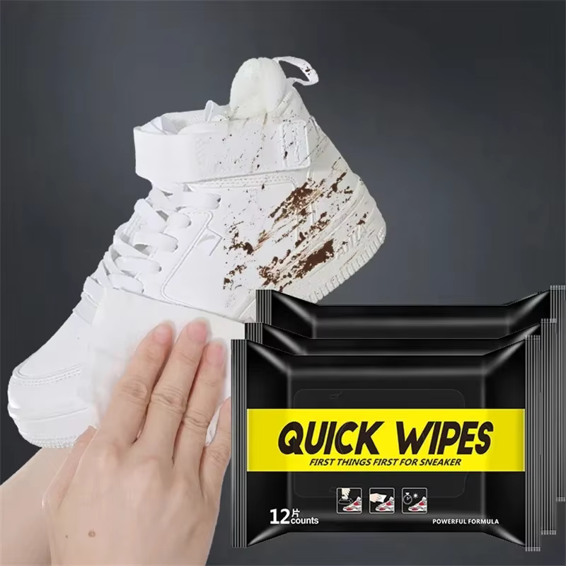 12-80 pièces chaussure Sneaker nettoyant lingettes rapides chaussures jetables