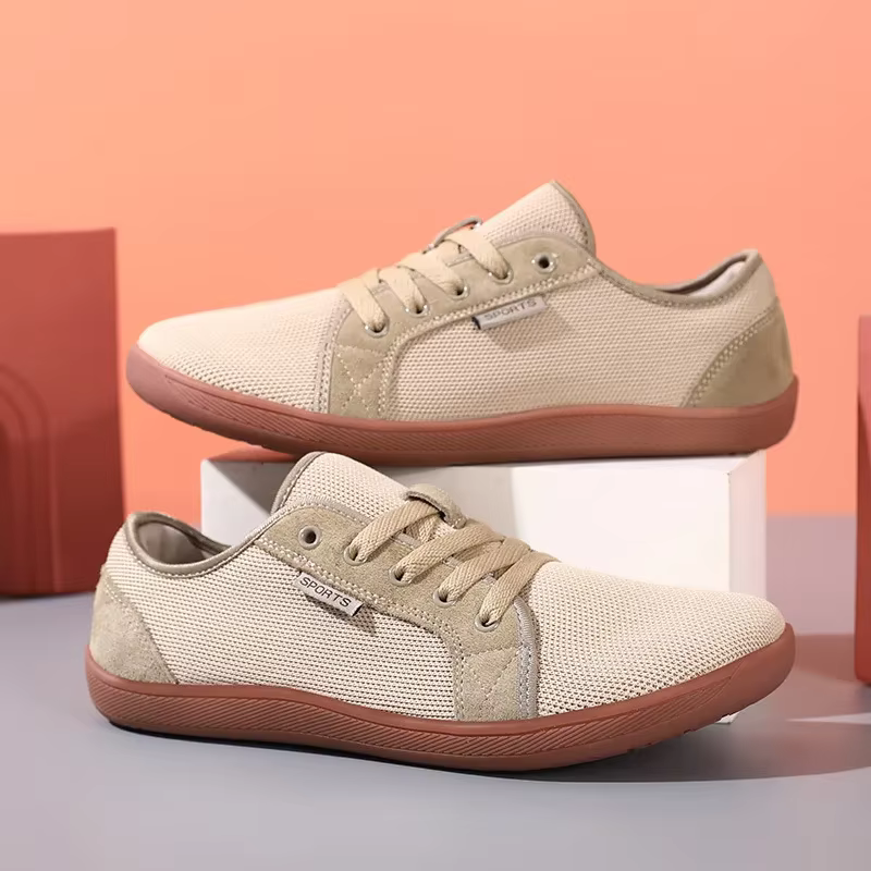 Chaussures de course décontractées pour hommes à bout large et semelle plate