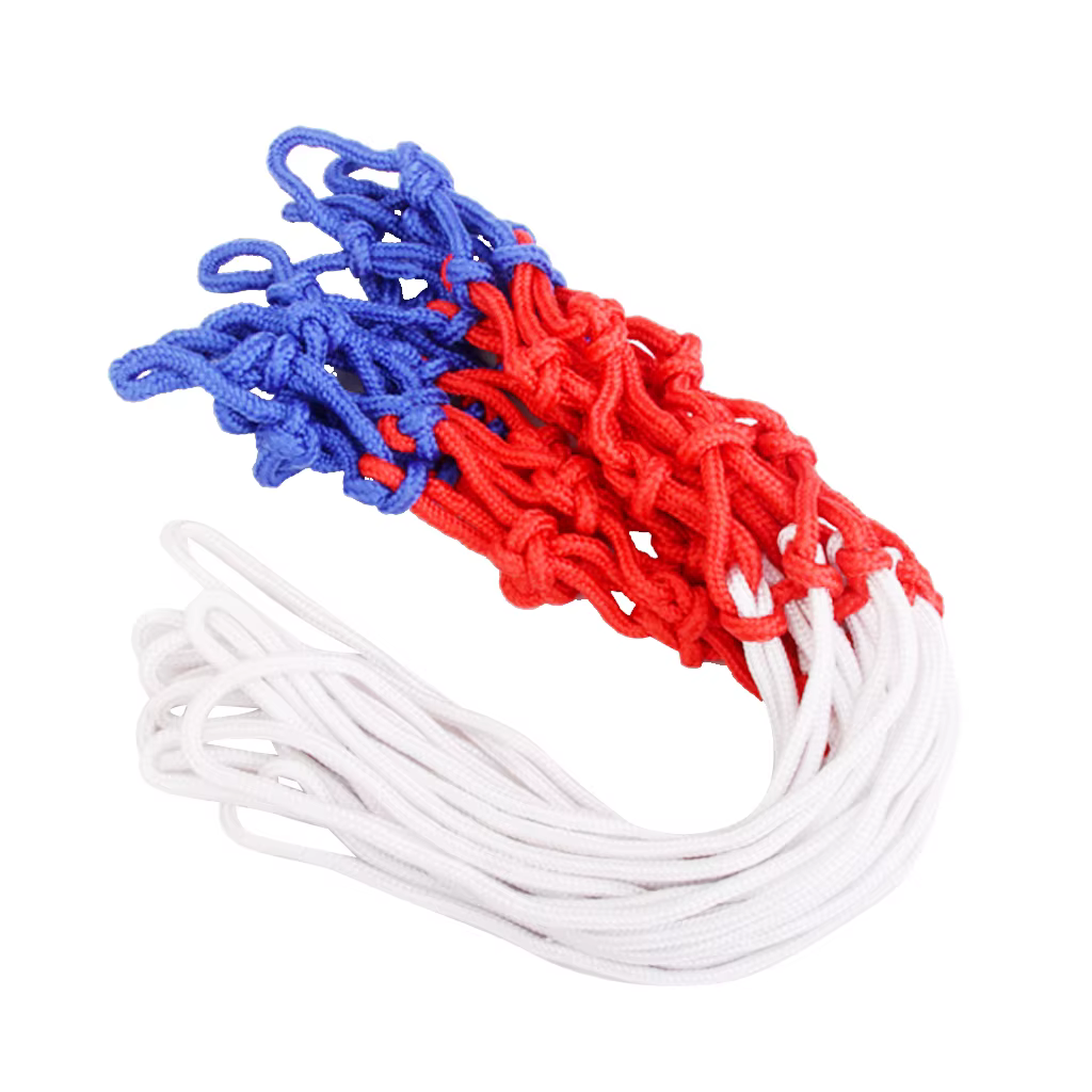Filet de panier de basket-ball en nylon standard, aide à la formation de cerceau de jante, 3 couleurs