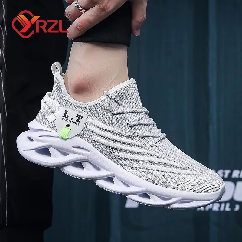 YRZL hommes sport course noir Jogging chaussures espadrilles décontractées en plein air respirant maille femmes léger