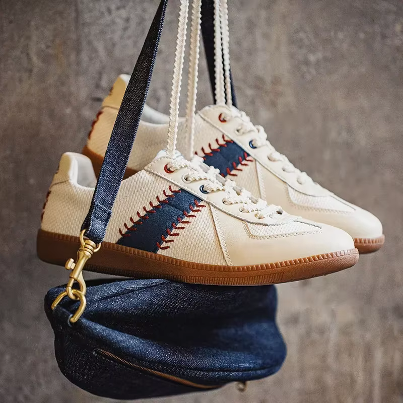 Maden Vintage allemand formation chaussures de Baseball pour hommes été blanc décontracté course