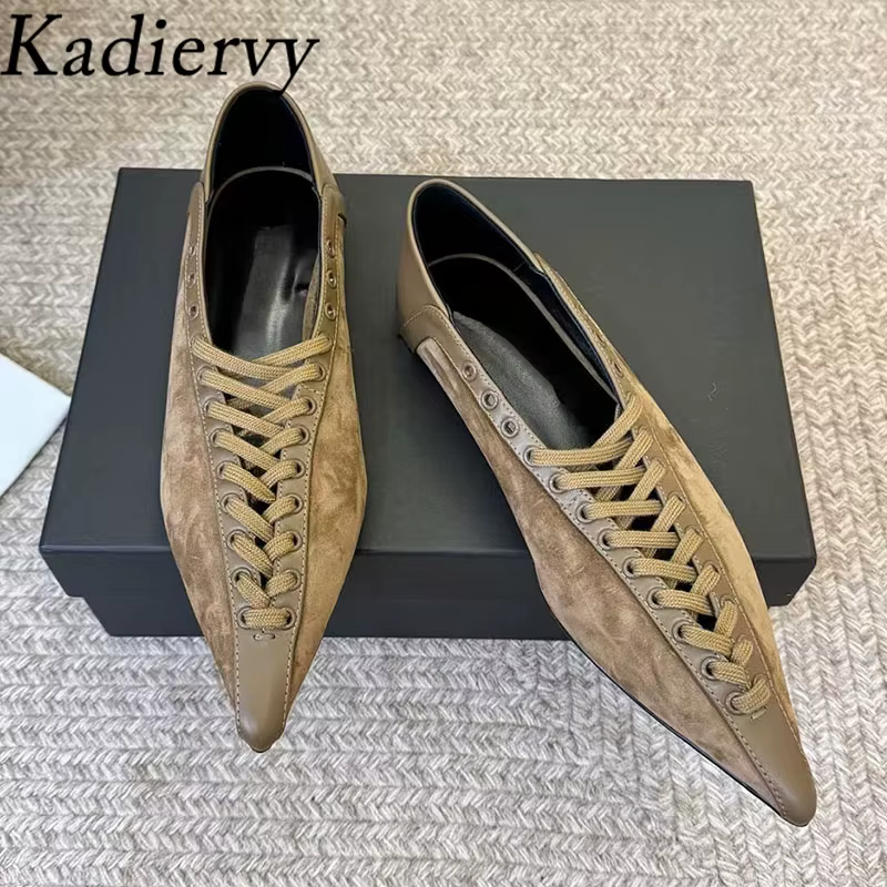 Nouvelles chaussures plates pour femmes à bout pointu