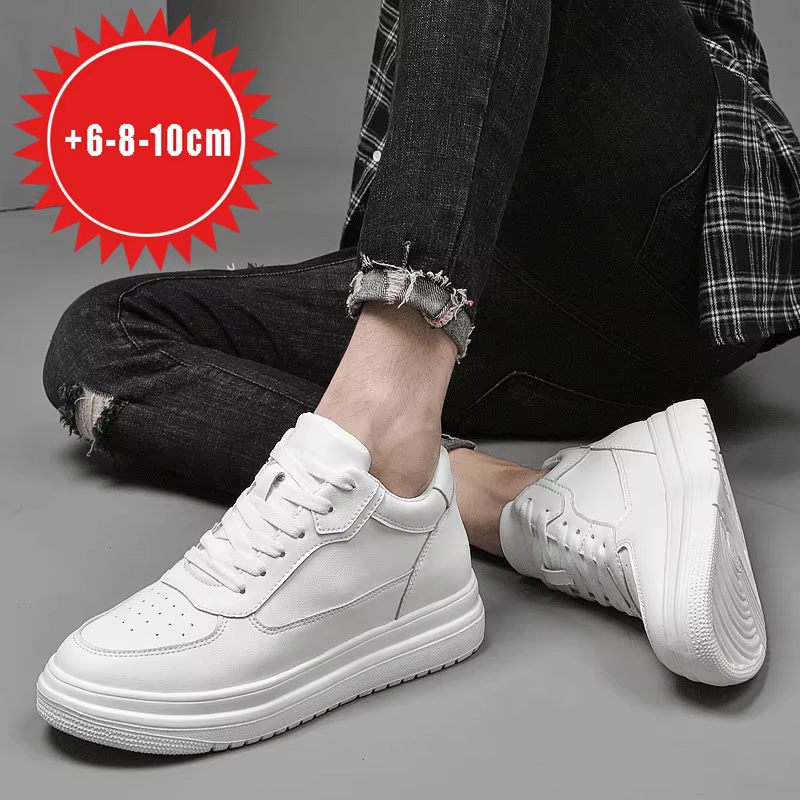 Chaussures d'ascenseur rehaussantes en cuir véritable pour hommes