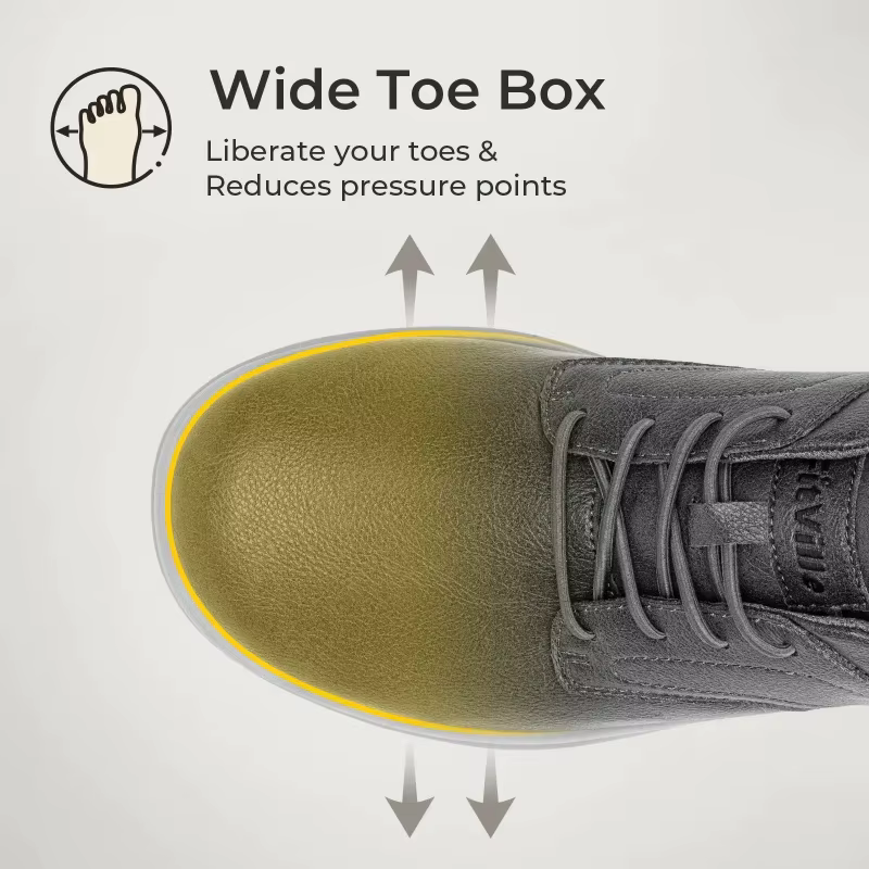 Mocassins larges en cuir pour hommes