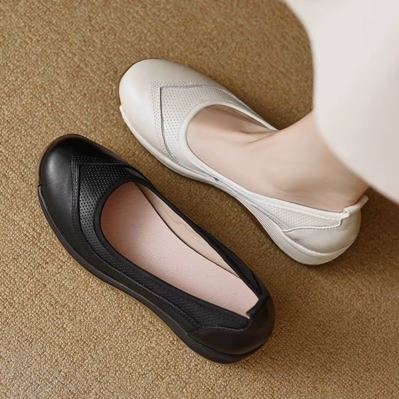 Chaussures plates compensées à enfiler pour femmes