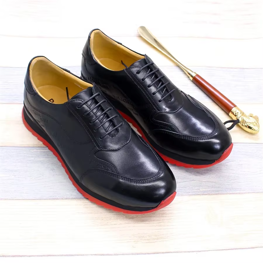 Baskets en cuir haut de gamme pour hommes