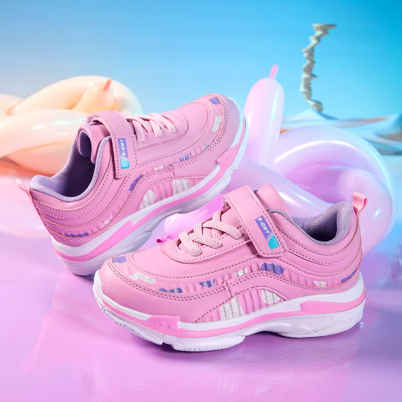 Mignon enfants Sneaker filles chaussures de luxe en cuir léger