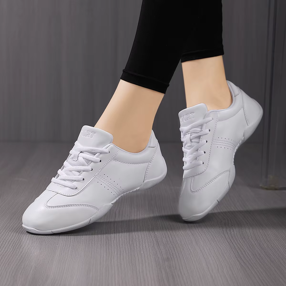 Chaussures de cheerleading blanches pour femmes et filles