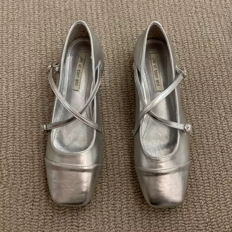 Mary-Chaussures à Talons Moyens pour Femmes