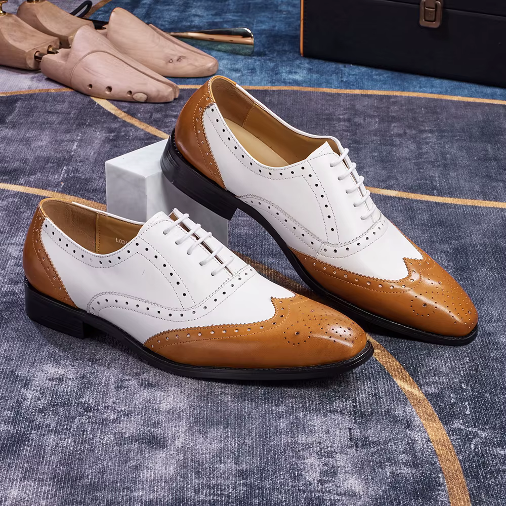 Couleurs mélangées hommes chaussures habillées rétro