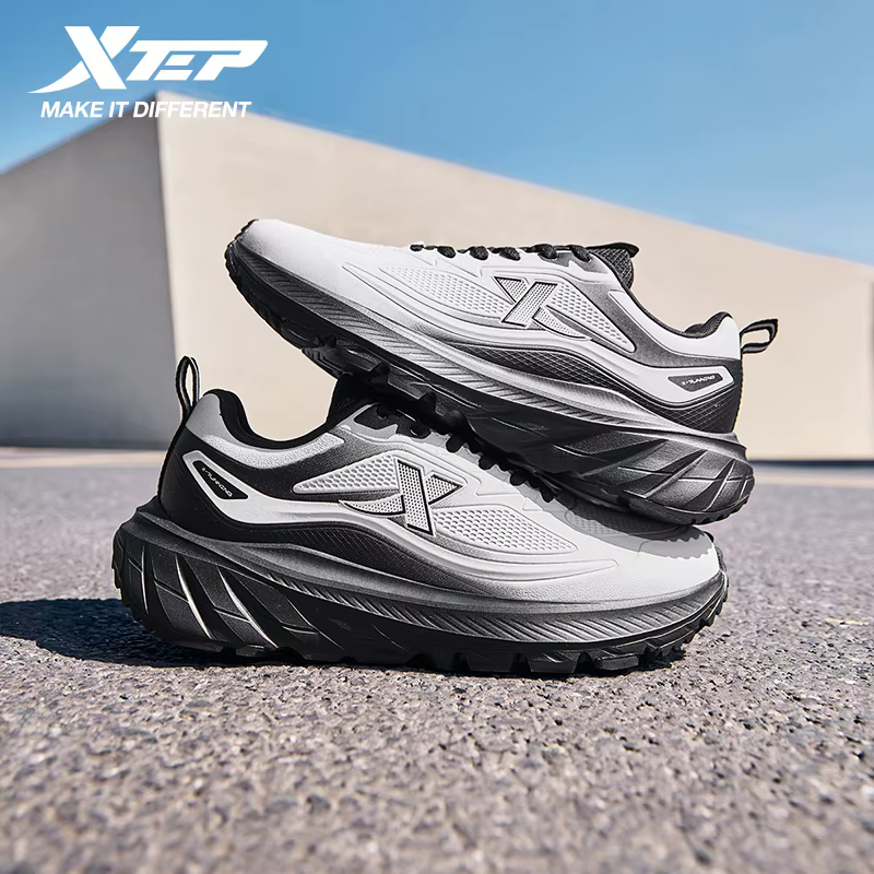 Xtep chaussure de course pour hommes QingYue coton imperméable Absorption des chocs résistant à l'usure durabilité baskets légères 875419110002