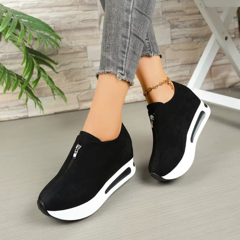 Nouvelles baskets compensées antidérapantes pour femmes 2026 – Chaussures décontractées vulcanisées à enfiler pour femme