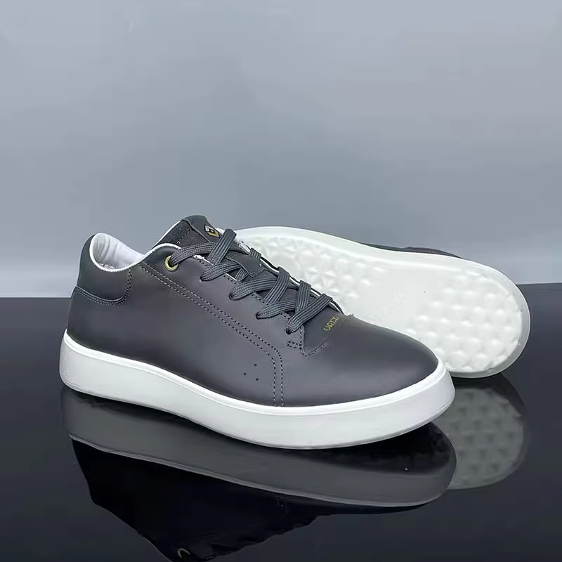 Chaussures d'entraînement respirantes en cuir véritable pour hommes