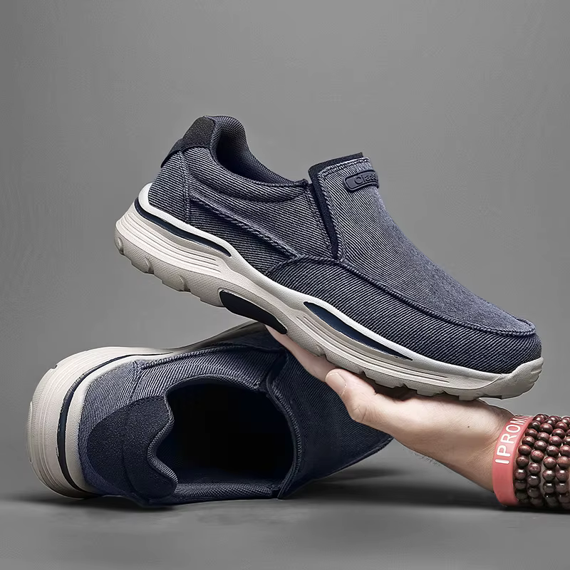 Chaussures décontractées pour hommes mocassins respirants en toile